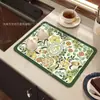 Tapete de drenagem de bancada de cozinha Tapete absorvente de lama de diatomáceas Tapete de secagem de utensílios de mesa Tapete de mesa de chá descartável Tapete de bar