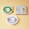Bandeja de Madera Estilo Europeo para Pulseras Redonda con Cuentas para Exhibición Almacenamiento para Pulseras y Brazaletes Juego Cultural DIY Bandeja para Exhibir Cuentas Budistas