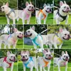 Novo acessório para pet transfronteiriço: Coleira tipo peitoral para pet, refletiva e respirável, para gatos e cães, com guia para passear com o cachorro