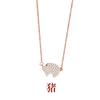Collar original de los doce signos del zodíaco para mujer, nuevo estilo coreano, colgante de diamante del año del conejo, oro rosa, año animal, cadena para la clavícula de plata de ley