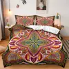 SHEIN cama três peças mandala flor de caju decoração três peças quarto decoração de casa cama três peças