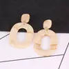 Joyería Suijue Personalizada, Pendientes Geométricos de Acrílico de Moda Europea y Americana de Venta Caliente, Clips para Orejas, Pendientes y Accesorios para Orejas Personalizados de Moda