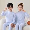 Outono e inverno suéter de algodão infantil algodão puro médio-grande algodão colorido infantil roupas de outono calças de outono gola média roupa íntima terno pijamas roupas de casa