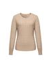 Tejido Clásico Trenzado para Mujer, Tejido Trenzado Holgado Retro Otoño e Invierno, Tejido de Punto de Manga Larga Cuello Redondo, Múltiples Colores Disponibles