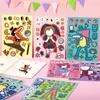 8 Pegatinas de Collage del Circo Digital Manualidades Impermeables Funda para Teléfono Móvil Infantil Taza de Agua Pegatinas Decorativas DIY