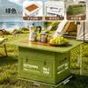 Caja de Almacenamiento Exterior Multifuncional Caja Organizadora de Gran Capacidad Baúl de Camping Caja de Almacenamiento Plegable para Coche de Gran Capacidad
