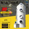 Torre de Pulverização PP Torre de Absorção Purificação Ciclone de Dessulfurização de Névoa Ácida Equipamento de Tratamento de Gases de Escape Torre de Lavagem Retardante de Chama Tipo Úmido