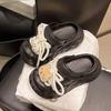 Tamancos Nuvem 2026 Verão Feminino Bico Fechado Uso Duplo Sapatos Gato Peixe com Cadarços para Casa Sandálias Versáteis Antiderrapantes