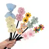 Palillo para Moño de Flor para Niños, Accesorio para Moño Perezoso para Niñas, Lindo Moño de Flor para el Cabello, Accesorio de Flor para el Cabello