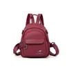 Mochila Pequeña de Piel Suave para Mujer 2026 Nueva de Moda Casual Versátil Gran Capacidad Multicapa Bolso de Mano Bolso Cruzado al Hombro
