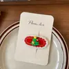 Pasador Navideño Pom.Kr Coreano Pasador de Punto Navideño para Niños Tocado Tela Hecho a Mano Pinza para Flequillo Pinza Lateral