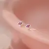 Pendientes de Plata Pura S999 Qianjia con Zirconita de Hongo, Diseño Fresco, Únicos y Elegantes, Pendientes Lindos, Dropshipping Transfronterizo