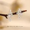 Brincos Originais de Prata Esterlina S999 com Agulha de Flores Desabrochando Charme Antigo Flores em Formato U Agulha Reta Novos Pequenos Nicho Ornamentos de Orelha Suaves Dropshipping