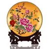 Prato Decorativo de Cerâmica Yutang Fugui Prato de Pendurar Prato de Apreciação Prato Pêndulo Cerâmica Jingdezhen Artigos para Relógio Novo Estilo Chinês Decoração de Casa