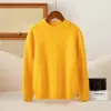 Cashmere 24 Outono e Inverno Novo Suéter Grossinho Quente Gola Redonda para Meninos e Meninas Suéter Pulôver Masculino Cor Sólida Suéter de Cashmere Grossinho