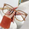 Nuevas Gafas para Miopía con Filtro de Luz Azul para Mujer, Monturas Irregulares Lisas Estilo Coreano, Gafas para Miopía de Montura Grande Adelgazantes al por Mayor para Hombre
