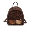 Bolso Exquisito y Elegante Retro de Peluche con Estampado de Leopardo para Mujer, Mochila Versátil Linda de Moda Nueva 2026 de Alta Gama