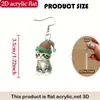 Pendientes Colgantes Gatito Espacial Transfronterizos Accesorios Sexy para el Día a Día y Fiestas Regalos de Navidad Adecuados para Mujeres Todas las Estaciones