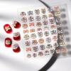Xiyin suministra calcomanías para uñas estilo chino Xingshi 3D tridimensional lingote ambiente de Año Nuevo chino nudo chino calcomanías para uñas