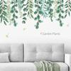 Plantas de Jardim estilo Nórdico decoração fresca para casa folha de videira verde adesivos de parede MG9073