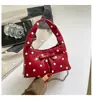 Bolso de Polka Dots Moderno y Elegante para Mujer, Nuevo Bolso Nube con Lazo Estilo Coreano de Nicho con Correa Cruzada de Cadena