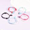 Pulsera de Pareja Transfronteriza de Amazon, un Par de Línea Milanesa Magnética Ajustable para Hombre y Mujer, Modelo de Pareja Simple de Flecha Atravesando el Corazón