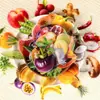 Transfronterizos Nuevos 56 Frutas y Verduras Reales Pegatinas Transparentes de Mascotas Estilo Realista Decoración de Comida Pegatinas para Equipaje de Escritorio