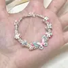 Pulsera de Mariposa Flor Exquisita Dulce de Alta Apariencia 2025 Nueva Verano Trenzada Pequeña Fresca Accesorios para la Mano Venta al por Mayor