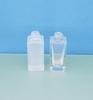 Botella Cuadrada de Vidrio para Base Esmerilada Transparente Cuadrada Botella de Leche Crema Aislante BB Botella Cuadrada con Atomizador de Presión Botella de Vidrio