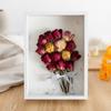 Moldura de vidro oco estéreo de 6 polegadas, 10 molduras para fotos de flores secas feitas à mão com borboletas e argila