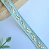 Cinta Jacquard de Hoja Pequeña de 1.2 cm de Ancho Estilo Étnico Encaje para Accesorios de Ropa, Zapato y Sombrero, Materiales de Ribeteado, Stock de Fábrica Disponible