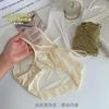 Deseo Puro Sexy Cintura Pequeña Ropa Interior de Encaje Fino Ropa Interior de Lujo Ligero para Mujer Tirantes de Satén Malla Transpirable Calzones de Cintura Media para Mujer