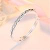 Nueva pulsera de plata entrelazada Love, esmerilada, sencilla, tejida a mano para mujer, con giro, ajustable, de plata, esmaltada a mano