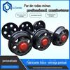 Conjunto de Rodas para Vagoneta Fixa, Conjunto de Rodas Sólidas para Basculante, Conjunto de Rodas de Aço Fundido para Vagoneta Fixa