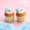 Nuevo llavero con pegatina para refrigerador de cupcakes de resina con comida grande, accesorios de bricolaje, mini adornos de cocina