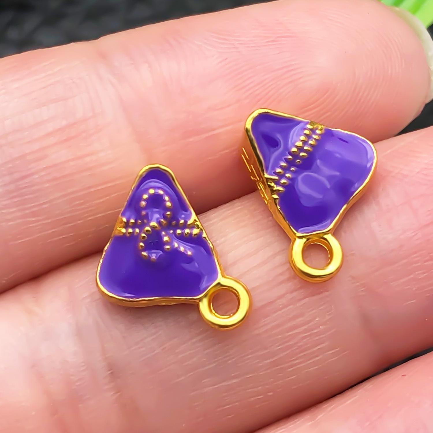 22605-ZY2-紫色滴油锌合金端午节端午安康三角粽子11