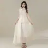 Moda Verão 2026 Novo Estilo Coreano Suave Elegante Design de Fita Renda Top Estilo Resort Conjunto Longo de Duas Peças