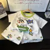 Conjunto de Ropa de Casa de Verano para Niños, Pijama Estiloso de Nube para Niños, Pantalones Cortos Finos de Manga Corta para Bebé para Habitaciones con Aire Acondicionado
