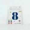 Venta al por mayor estilo INS comercio electrónico transfronterizo 16 pulgadas Exquisitamente empaquetado digital empaque individual de tarjeta de papel globos de papel de aluminio, versión delgada americana