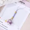 Llavero Colgante de Gato de la Fortuna Mini Cerámica de Moda Estilo Chino Gato Lindo Correa para Teléfono Adorno para Bolso