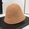 Chapéu de Tricô Vazado Liso Estilo Japonês Transfronteiriço, Chapéu de Pescador Simples e Fashion para Mulheres, Chapéu Confortável e Respirável com Proteção Solar