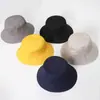 Sombrero de pescador de color liso, sombrero tipo cubeta versátil, se puede bordar o estampar con calor con diseños, apto para todas las estaciones, ala ancha para protección solar, sombrero para niñas