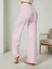 Pantalones de Yoga de Pierna Ancha Transfronterizos, Pantalones Largos Casuales Sueltos de Pierna Recta Frescos y Suaves, Pantalones de Yoga de Cintura Alta Levanta Glúteos, Ropa de Verano con Sensación de Segunda Piel