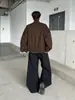Chaqueta de Trabajo de Sarga de Algodón Puro Estilo Americano Detroit para Hombre Diseño Otoñal Casual Chaqueta de Béisbol