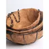 Maceta Semicírculo Fibra de Coco Maceta Colgante Esterilla Marrón Transpirable Maceta Hierro Forjado Cadena de Hierro Colgante Cesta Colgante