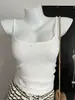 Top Chaleco de Tirante Fino con Lazo para Mujer Anti-caminata Base Interna Delgado de Primavera y Verano Pura Tentación