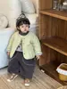 Ropa para Niños Estilo Otoño e Invierno Engrosada Bebé 2026 Estilo Coreano Ropa para Niños Niños Uso por Ambos Lados Chaqueta de Algodón Conjunto con Forro de Terciopelo