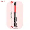 Brocas de Chave Phillips com Fosfatização Magnética Forte, Anti-Ferrugem, Alta Dureza, Qualidade Premium, Compatíveis com Diversas Ferramentas Elétricas, Conjunto de Brocas