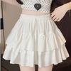 Nuevos Shorts de Falda Coreanos Versátiles de Verano Estilo Francés con Volantes Elásticos de Cintura Alta y Forro Antiexposición