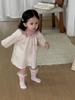 Nueva Ropa de Otoño para Niños 2026 Ropa de Otoño para Bebés Estilo Coreano Ropa para Niños Estilo Otoño Vestido de Color Puro con Mangas Abullonadas para Niñas